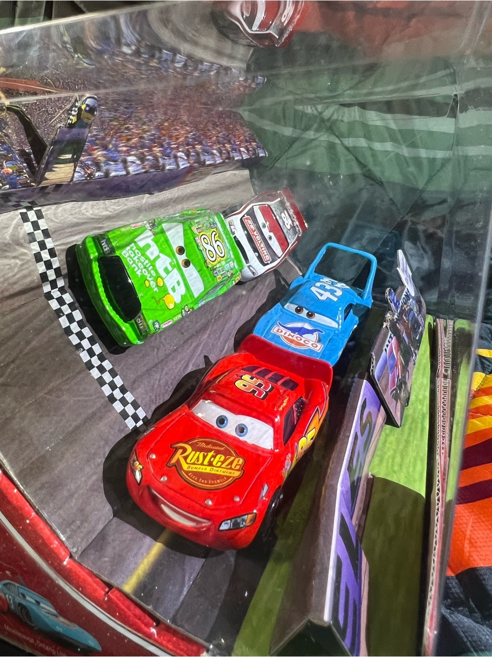 Disney 3-Car Set – Red, Blue & Green Race Cars